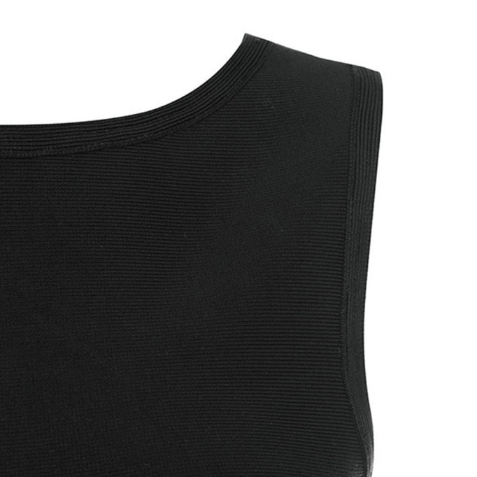 Round Neck Sleeveless Side Lace Up Bandage Top