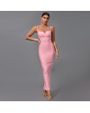 Strappy Sleeveless Plain Maxi Bandage Dress