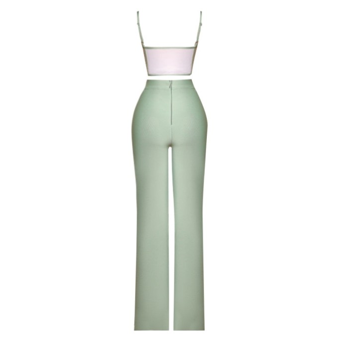 Strappy Sleeveless Mesh Bandage Set PZC1521