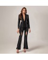 Cut-out Diamonds Decorated Suit