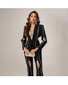Cut-out Diamonds Decorated Suit