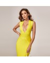 Deep V Maxi Bandage Dress