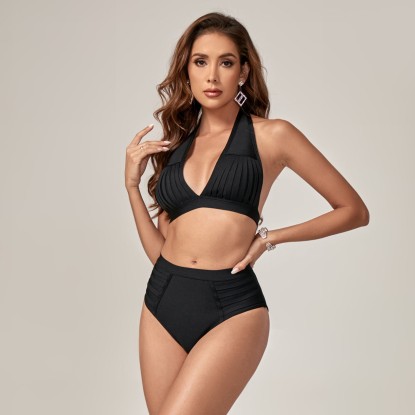 Bandage Stripe Bikini Set