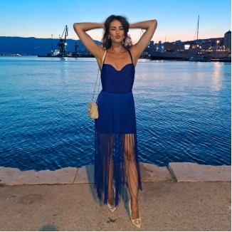Strappy Tassels Maxi Bandage Dress