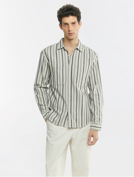 Stripe Long Sleeve Cotton Shirt Stripe Long Sleeve Cotton Shirt