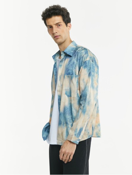 Tie-dye Gradient Long Sleeve Shirt Tie-dye Gradient Long Sleeve Shirt