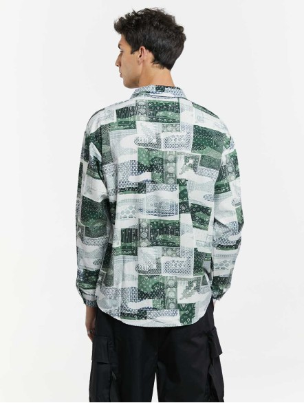 Colorblock Printed Long-Sleeve Shirt Colorblock Printed Long-Sleeve Shirt