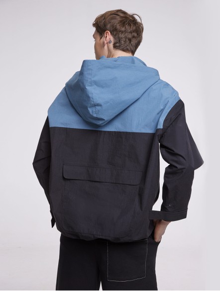Half-zipped Two-tone Hoodie Half-zipped Two-tone Hoodie