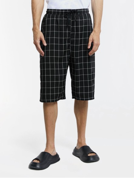 Elastic Waist Plaid Shorts Elastic Waist Plaid Shorts