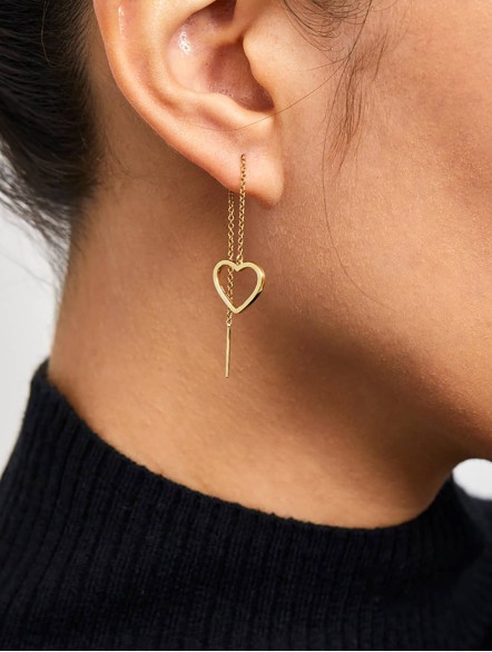 Heart Threader Earrings Heart Threader Earrings
