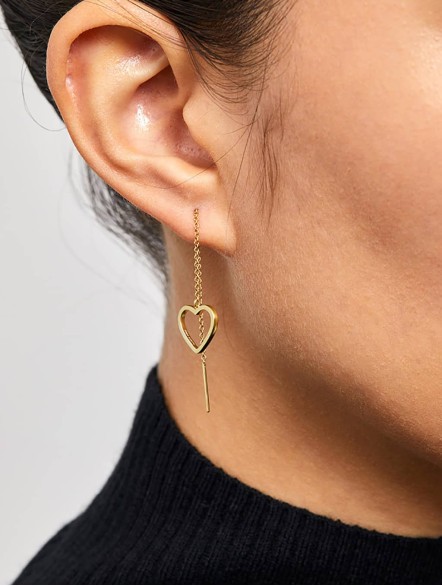 Heart Threader Earrings Heart Threader Earrings