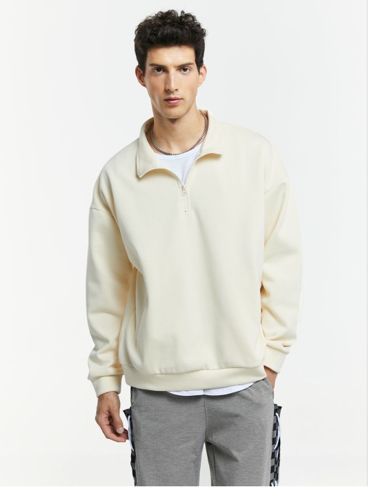 Monochrome Quarter-Zip Sweatshirt