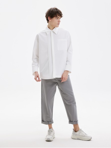 Classic Comfy Pocket Shirt With Pleat Detail Classic Comfy Pocket Shirt With Pleat Detail