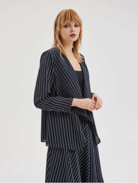 Stripe Asymmetric Blazer Stripe Asymmetric Blazer