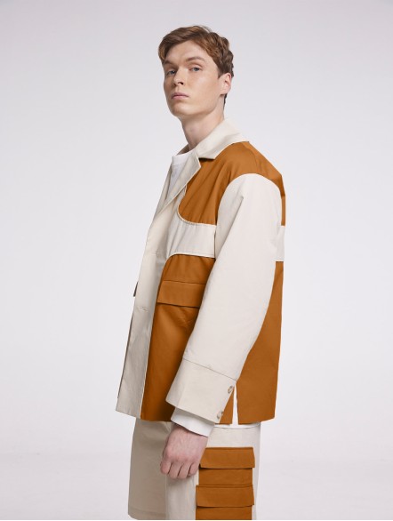 Two-tone Cotton Blazer Two-tone Cotton Blazer