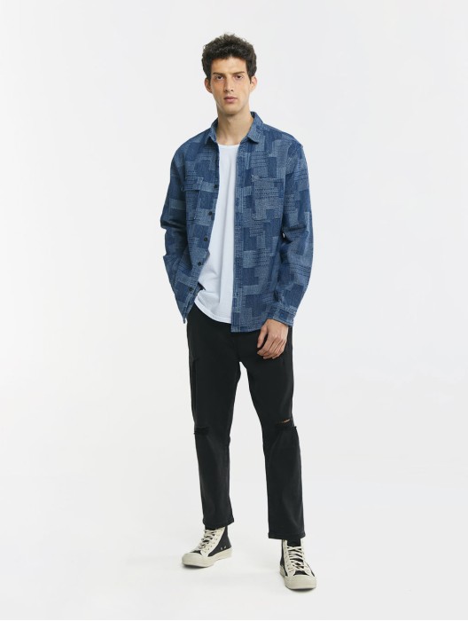 Printed Long Sleeve Cotton Shirt