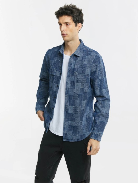 Printed Long Sleeve Cotton Shirt