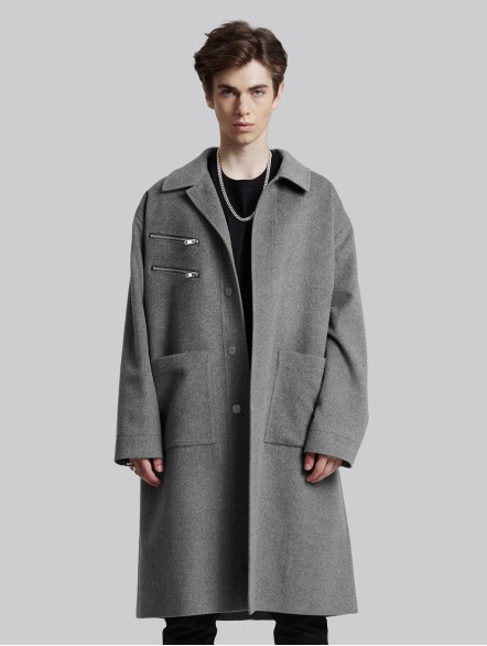 Double Zipper Wool Coat Double Zipper Wool Coat