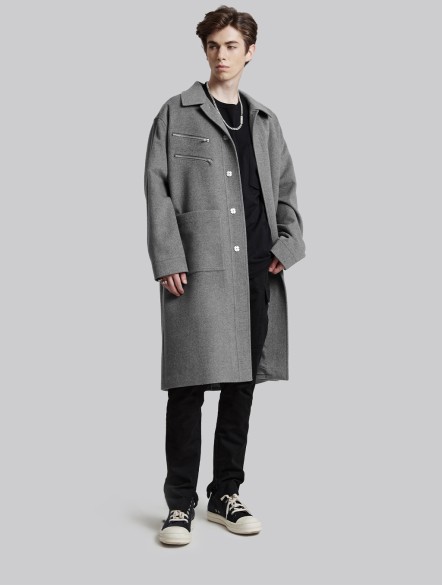 Double Zipper Wool Coat Double Zipper Wool Coat