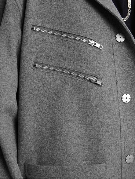 Double Zipper Wool Coat Double Zipper Wool Coat