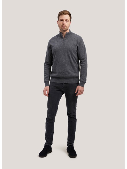 Pure Cashmere Zip Turtleneck Pullover Pure Cashmere Zip Turtleneck Pullover