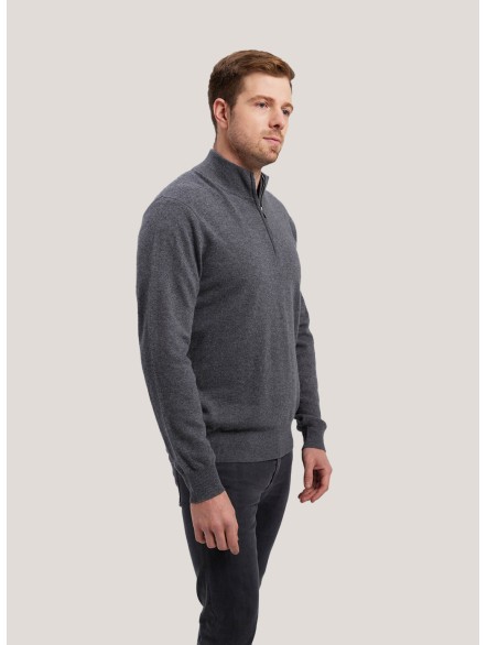 Pure Cashmere Zip Turtleneck Pullover Pure Cashmere Zip Turtleneck Pullover