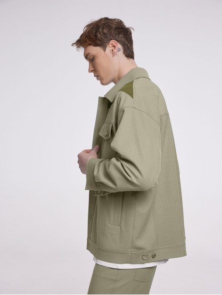 Contrasting Buttoned Jacket Contrasting Buttoned Jacket