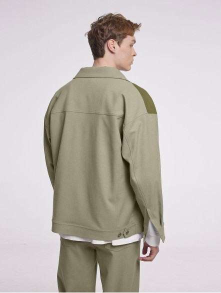 Contrasting Buttoned Jacket Contrasting Buttoned Jacket