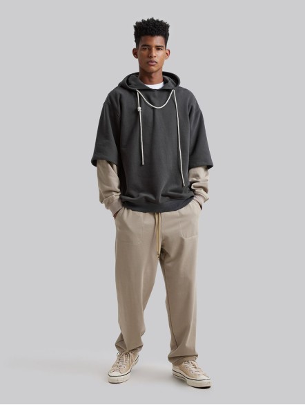Double Layered Cotton Hoodie Double Layered Cotton Hoodie