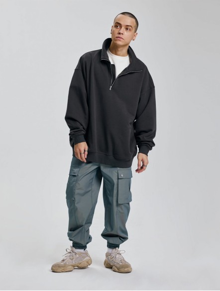 Plain Half-Zip Sweatshirt Plain Half-Zip Sweatshirt