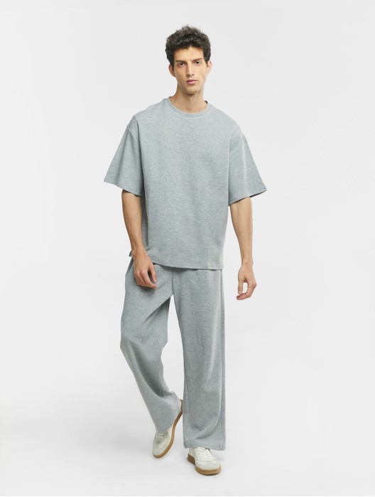 Solid Casual Crewneck Cotton T-shirt