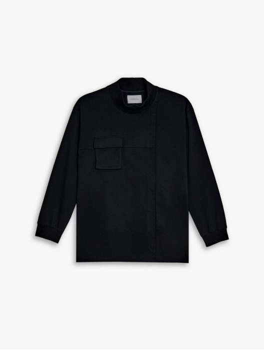 Off Center Pleat Sweatshirt