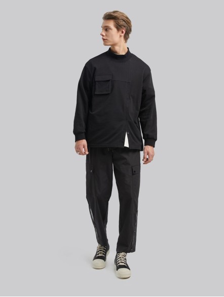 Off Center Pleat Sweatshirt Off Center Pleat Sweatshirt