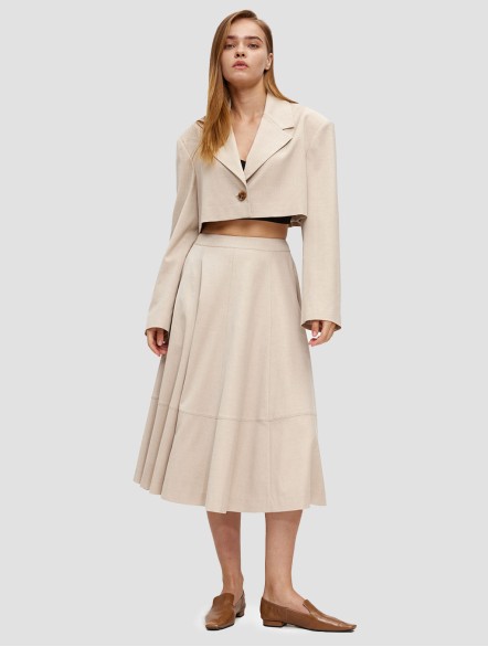 Cropped Lapel Collar Blazer Cropped Lapel Collar Blazer