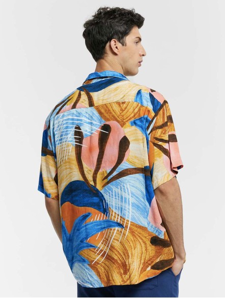 Abstract Print Short-Sleeve Shirt Abstract Print Short-Sleeve Shirt