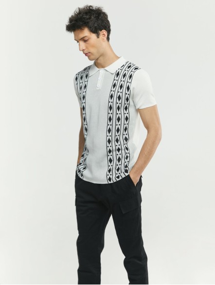 Knit-Jacquard Polo Shirt Knit-Jacquard Polo Shirt