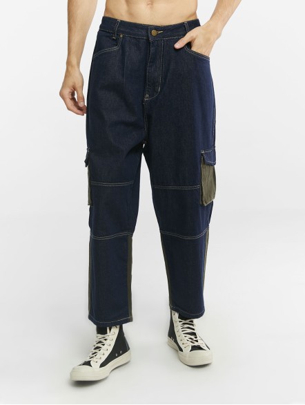 Cropped Denim Cargo Pants Cropped Denim Cargo Pants