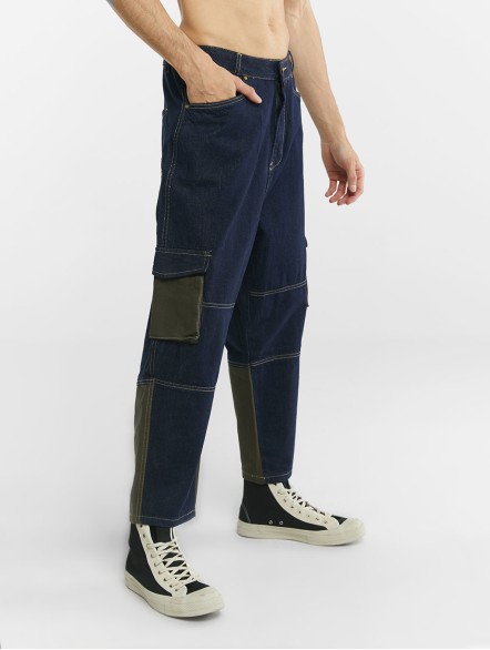 Cropped Denim Cargo Pants Cropped Denim Cargo Pants