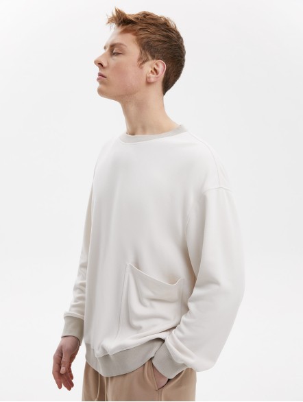 Round Neck Splicing Long Sleeve Top Round Neck Splicing Long Sleeve Top