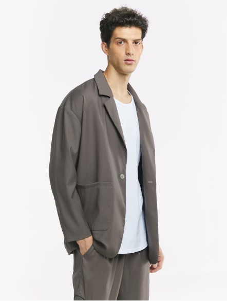Asymmetrical Flat Collar Blazer Asymmetrical Flat Collar Blazer