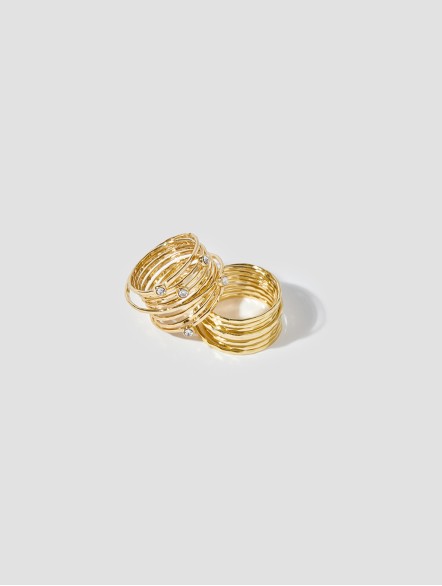 Glaze Spiral Ring Set Glaze Spiral Ring Set
