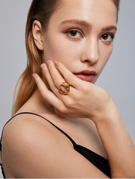 Organic Square Hollowed Ring Organic Square Hollowed Ring