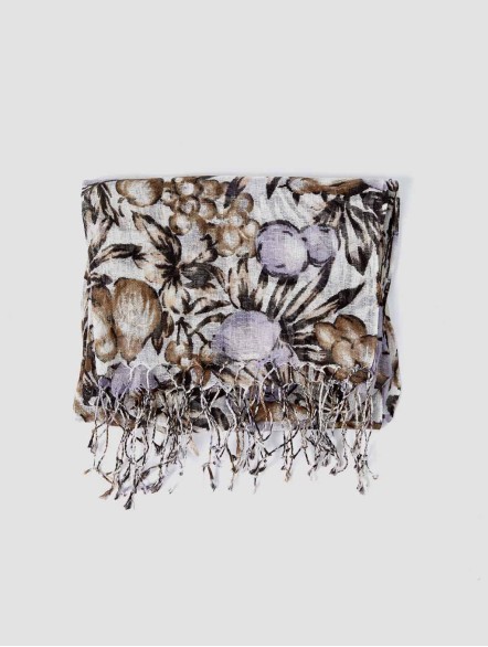 Tissue Print Linen Scarf Tissue Print Linen Scarf