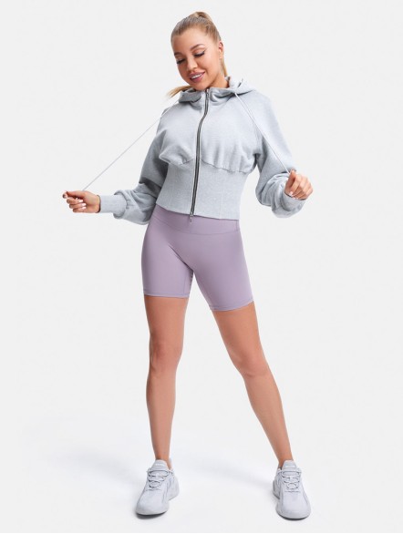 Drawstring Corset Cropped Jacket Drawstring Corset Cropped Jacket