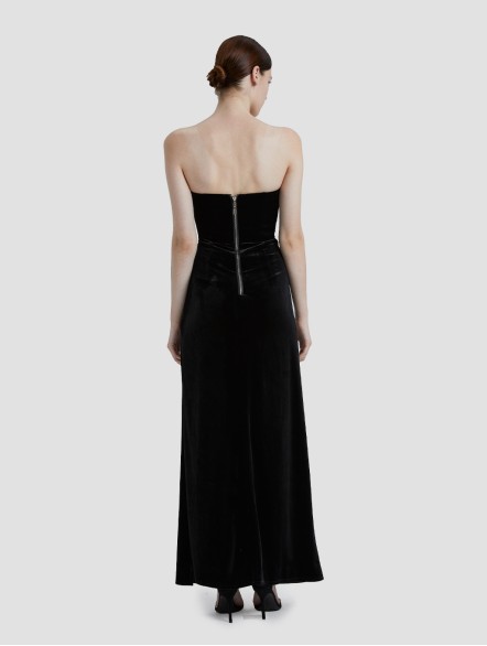 Strapless Velvet Evening Gown Strapless Velvet Evening Gown