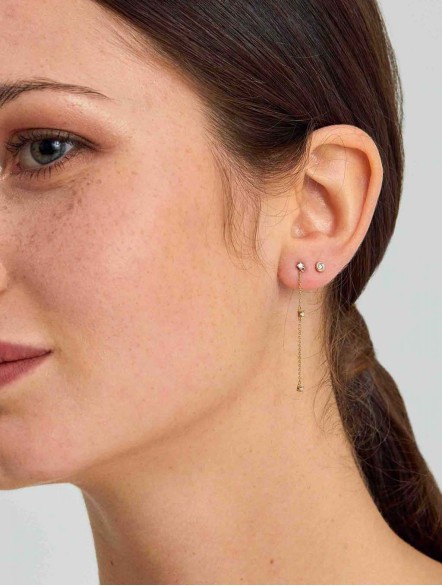 Sapphire Studded Threader Earrings Sapphire Studded Threader Earrings