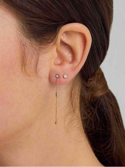 Sapphire Studded Threader Earrings Sapphire Studded Threader Earrings