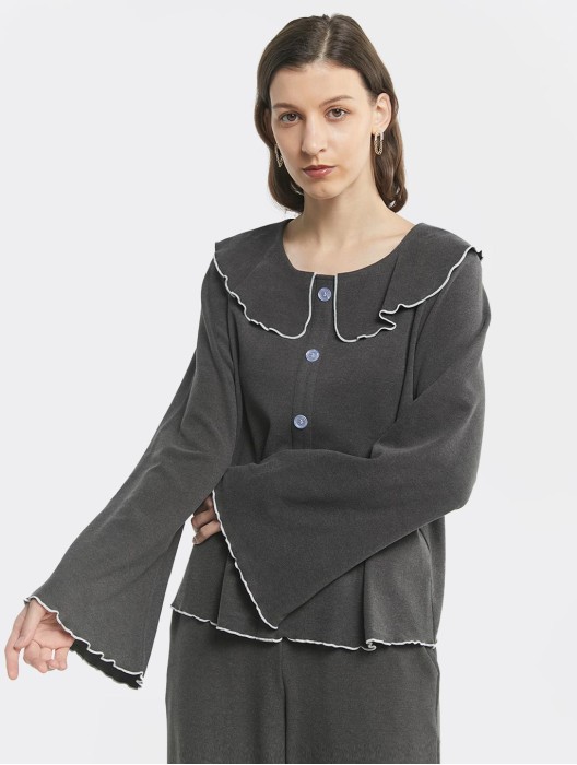 Ruched Pajama Shirt