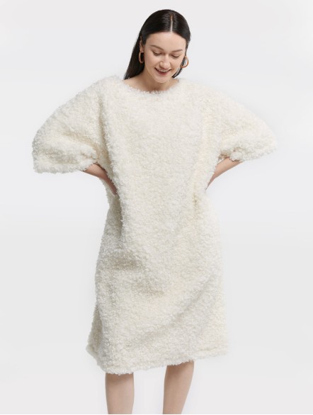 Relaxed Fleece Midi Dress Relaxed Fleece Midi Dress