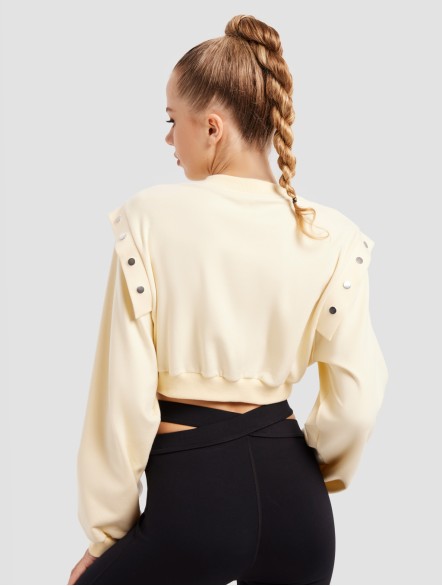 Shoulder Button Knit Sweatshirt Shoulder Button Knit Sweatshirt